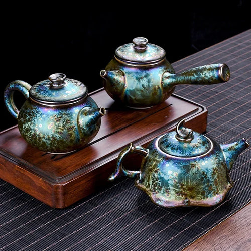 Théière céramique jianzhan tianmu style artisanal maison bureau