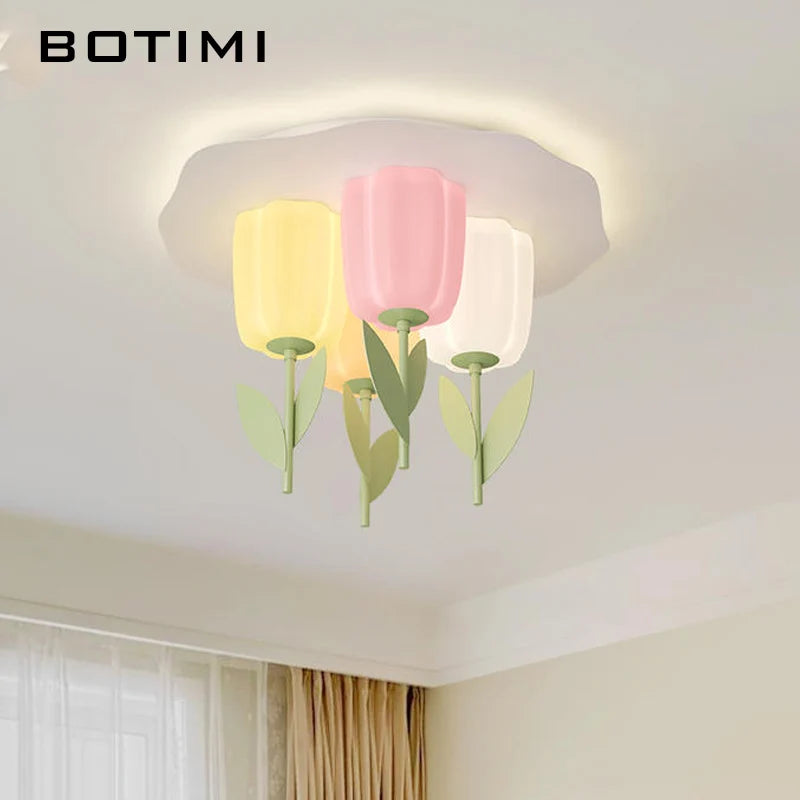 Plafonnier avec fleurs art déco romantique - vue 5 sur 8
