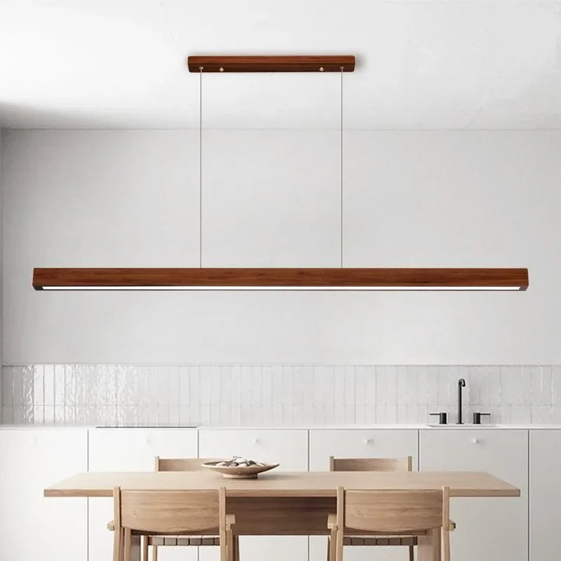 Lustre nordique Simple en bois massif - vue 3 sur 7