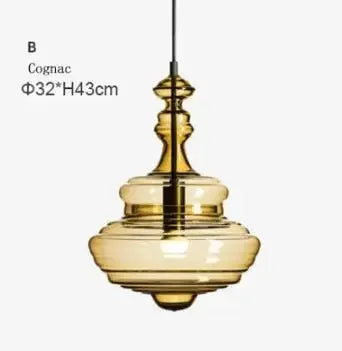 lampe suspendue en verre design moderne pour bars et cafés - vue 8 sur 12