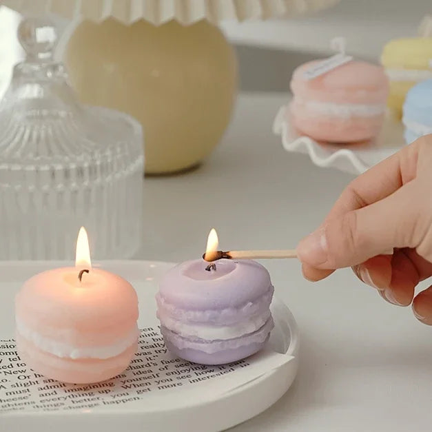 mini bougie parfumée macaron pour décoration intérieure et souvenirs - vue 5 sur 13