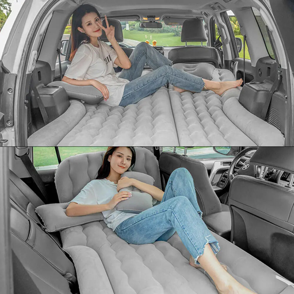 SUV Car Air Mattresses Folding Mattress with Air Pump∙ Inflatable Pillow 175 x 130 x 13CM, Max300KG Inflatable Mattress for Cars - vue 3 sur 6