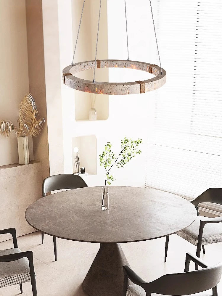 lustre tendance décoration intérieure en pierre moderne - vue 7 sur 10