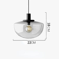 lampe minimaliste suspendue en verre adaptée pour étude et chevet