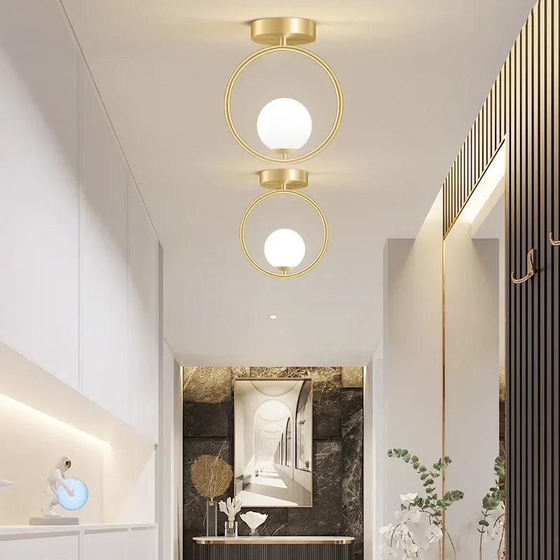 led verre white plafonnier decor chambre salon escalier balcon