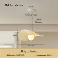 Minimalist modern fabric chandelier for an elegant interior