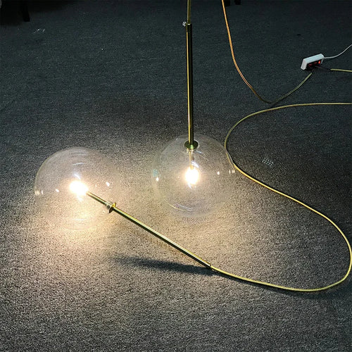 LED moderne Lustre nordique lampes suspendues Lustre luminaire boule de verre abat-jour chambre salle à manger lampe suspendue Restaurant - vue 4 sur 15