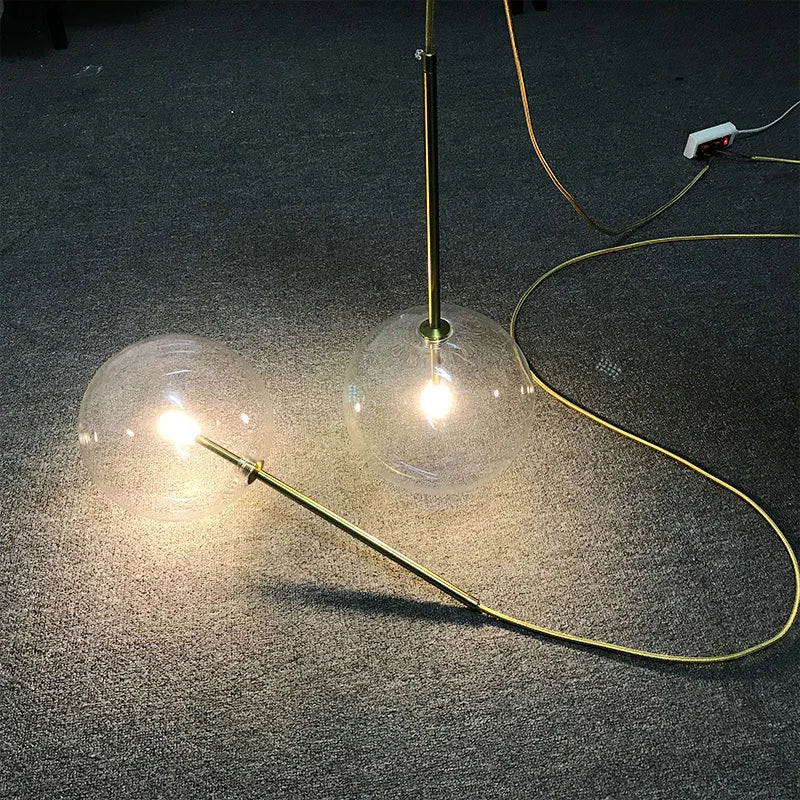LED moderne Lustre nordique lampes suspendues Lustre luminaire boule de verre abat-jour chambre salle à manger lampe suspendue Restaurant - vue 4 sur 15