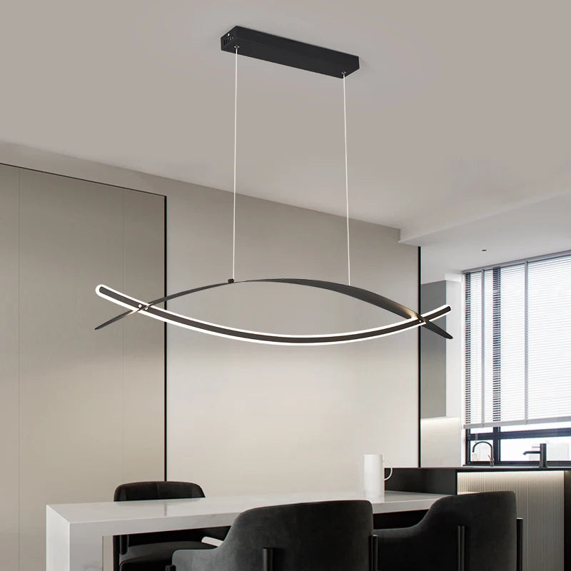 lustre led moderne plaqué or/chrome suspendu luminaire pour boutique - vue 6 sur 12