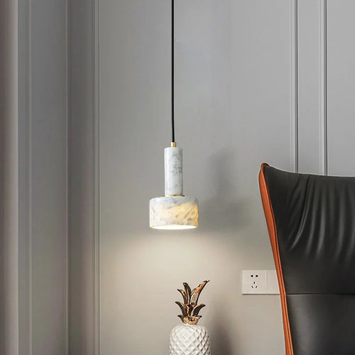 suspension LED en marbre style nordique rétro américain