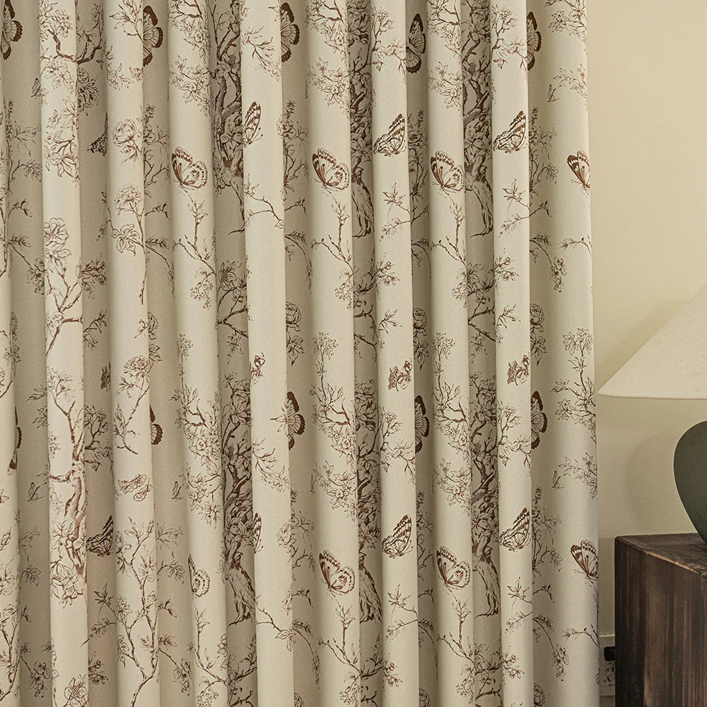 Rideau occultant papillons décoratif pour chambre enfant - vue 4 sur 7