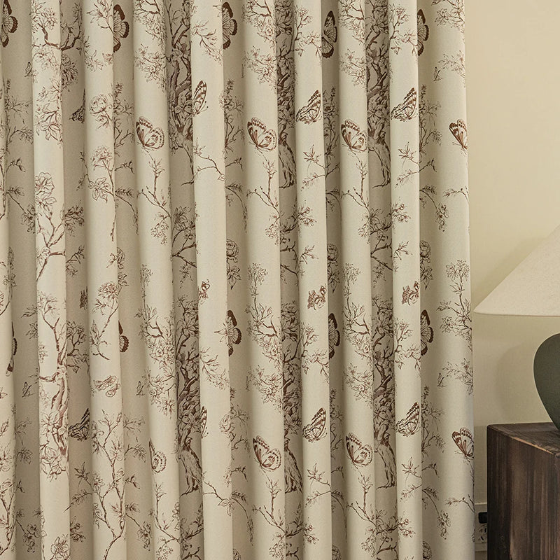 Rideau occultant papillons décoratif pour chambre enfant