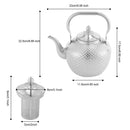 Théière 2l acier inoxydable filtre intégré induction
