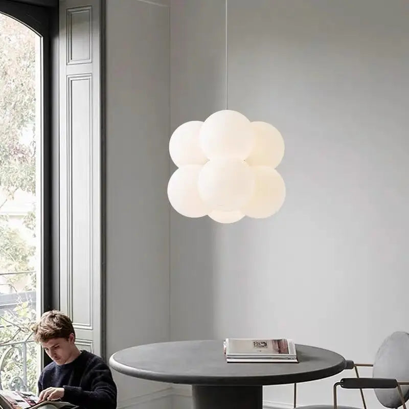 lustre en verre pour éclairage moderne intérieur décoratif - vue 4 sur 7