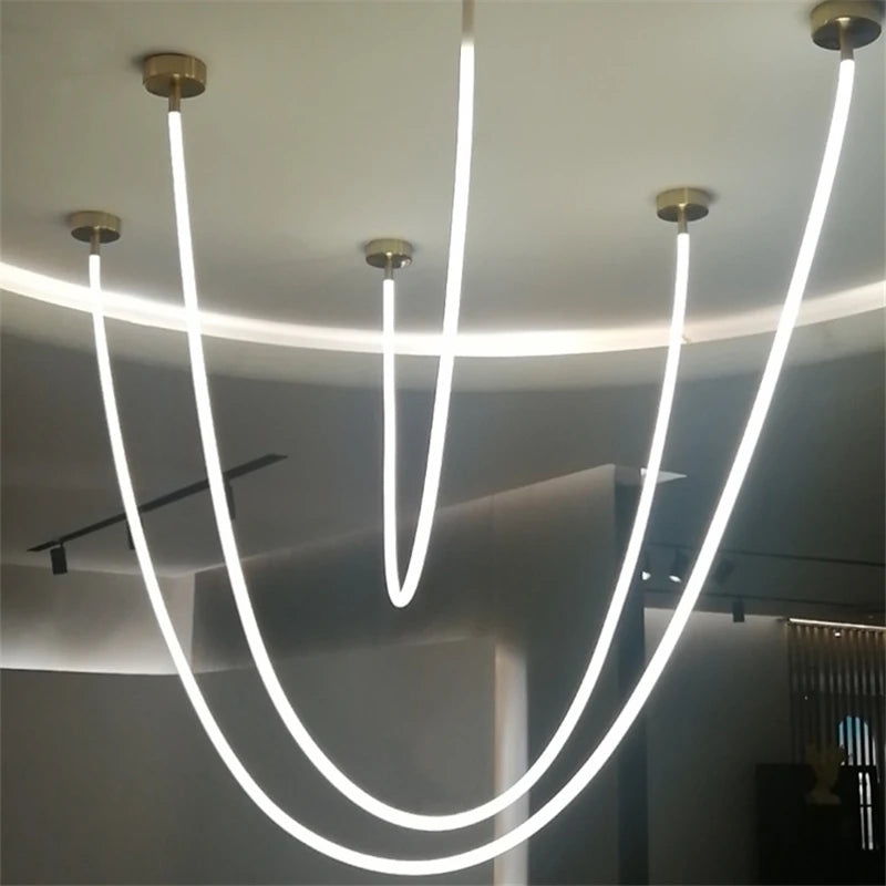 Minimalist nordic style silicone LED ceiling light 360 degrees - vue 5 sur 7