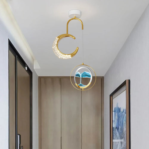 Modern minimalist Nordic chandelier moving sands effect - vue 6 sur 14
