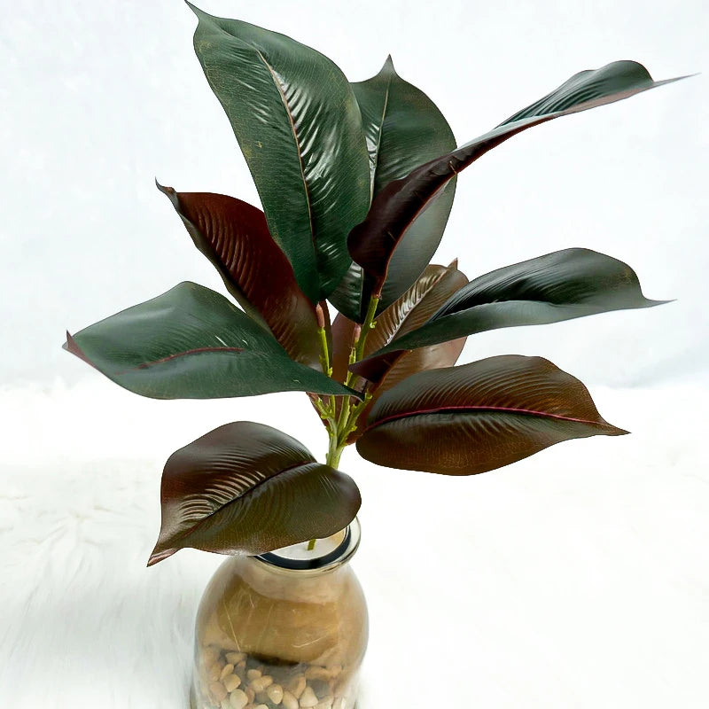 plantes artificielles branche faux ficus en caoutchouc pour décoration intérieure - vue 12 sur 13