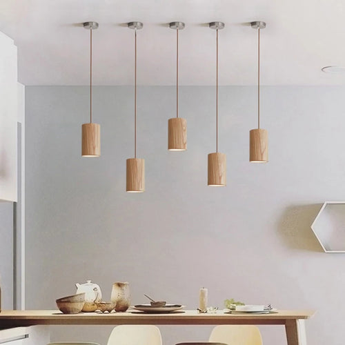 lampe suspendue nordique en bois luminaire décoratif d'intérieur