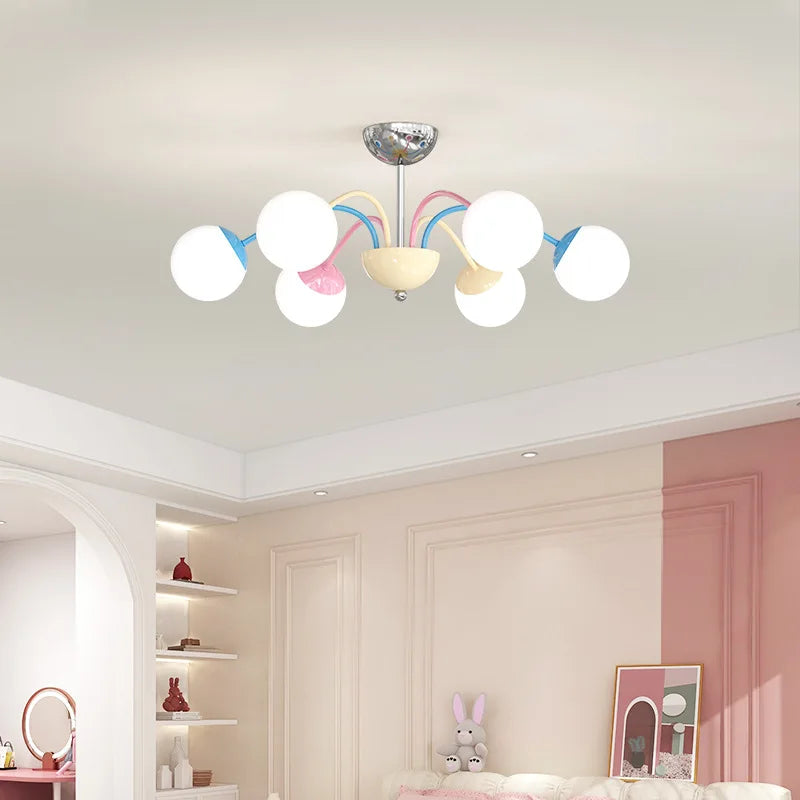 lustre bulle coloré moderne pour intérieur suspendu - vue 4 sur 8
