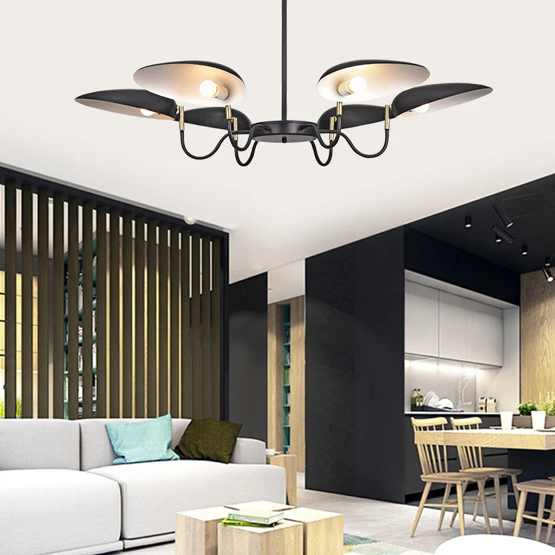 lustre postmoderne nordique à 6 têtes design contemporain pour intérieur - vue 3 sur 7