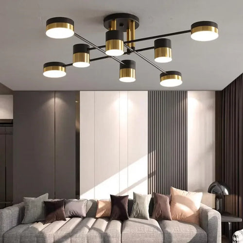 lustre led en métal moderne pour décoration intérieure