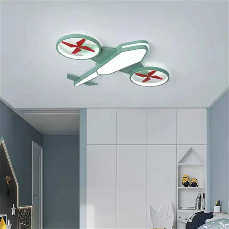 plafonnier avion nordique décoration intérieure lumière dimmable pour enfants - vue 6 sur 8
