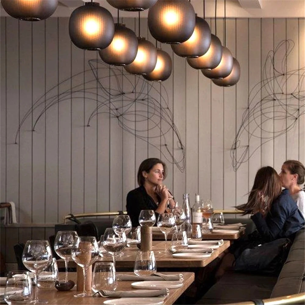 Suspension Led à bulles de verre colorées au Design post-moderne - vue 7 sur 8