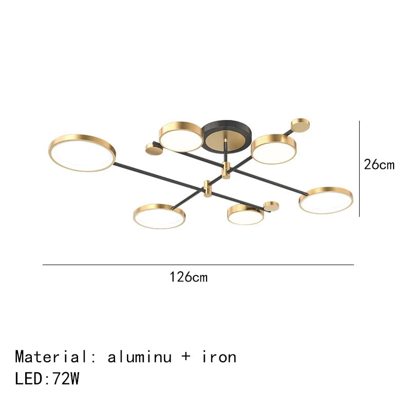 Minimalist LED ceiling light with 3 colour temperatures decorative indoor fixture - vue 22 sur 30