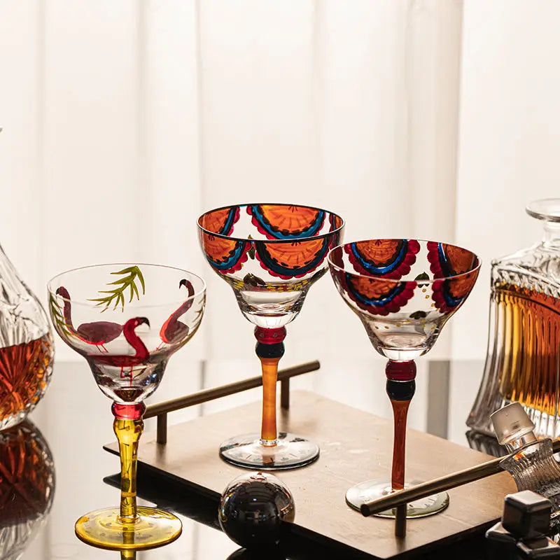 Verre cocktail fait main design artistique 330 ml - vue 2 sur 7