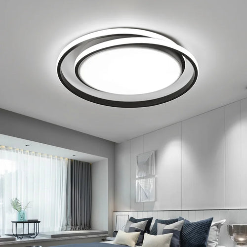 lustre led rond télécommandé style moderne simple