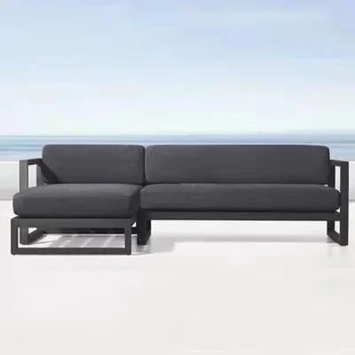 canapés de jardin en aluminium étanche mobilier extérieur combiné - vue 8 sur 18