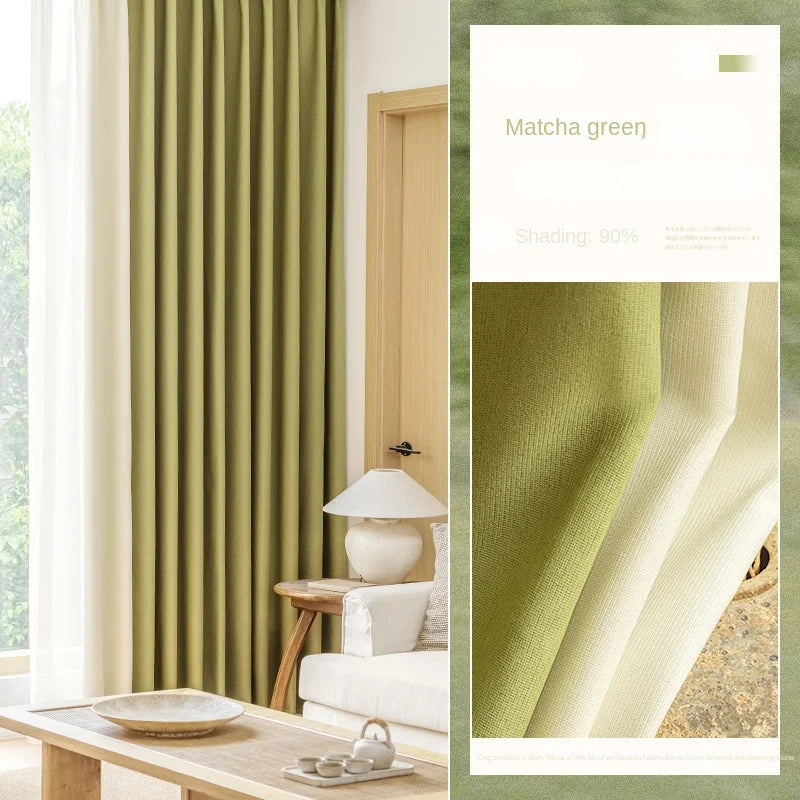 Rideau occultant plissé style moderne pour salon chambre