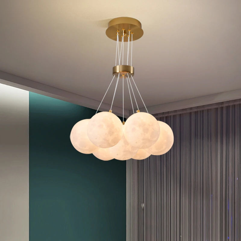 suspension led 3d lustre éclairage winfordo - vue 4 sur 12
