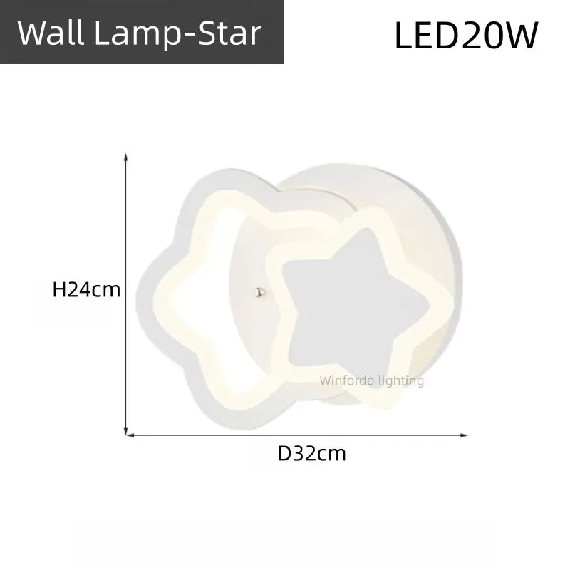 lustre led moderne créatif pour chambre enfant et salon intérieur - vue 10 sur 13