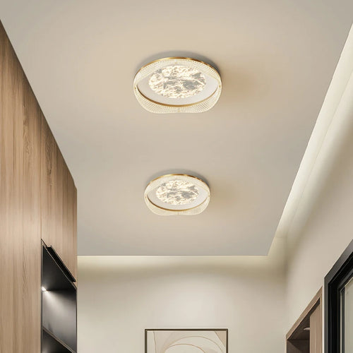 plafonnier moderne en laiton design créatif minimaliste pour intérieur