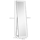 HOMCOM wall mirror full body standing mirror with LED lights 40x37x157.5 cm