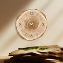 horloge murale moderne en faux bois pour décoration intérieure