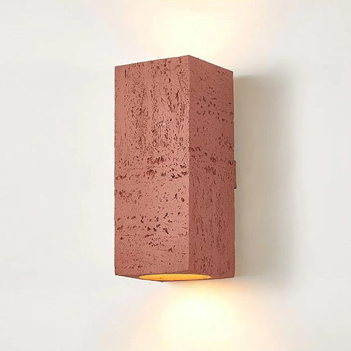 applique led wabi-sabi carrée ciment nordique luminaire décoratif intérieur - vue 11 sur 11