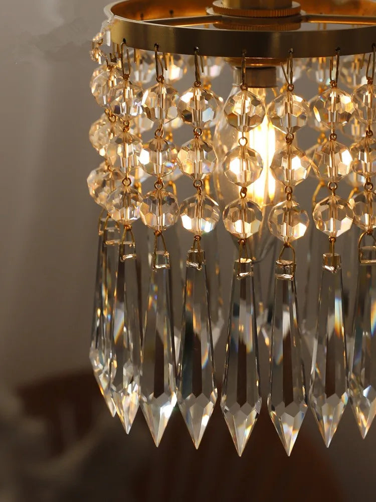lustre romantique en cristal pour décoration intérieure élégante - vue 6 sur 7