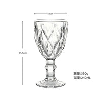 Verre à vin rétro relief style européen épais