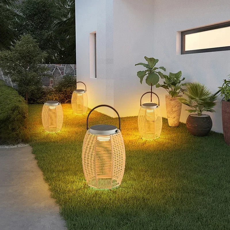 lampes extérieures solaires modernes pour jardins et cour - vue 5 sur 8