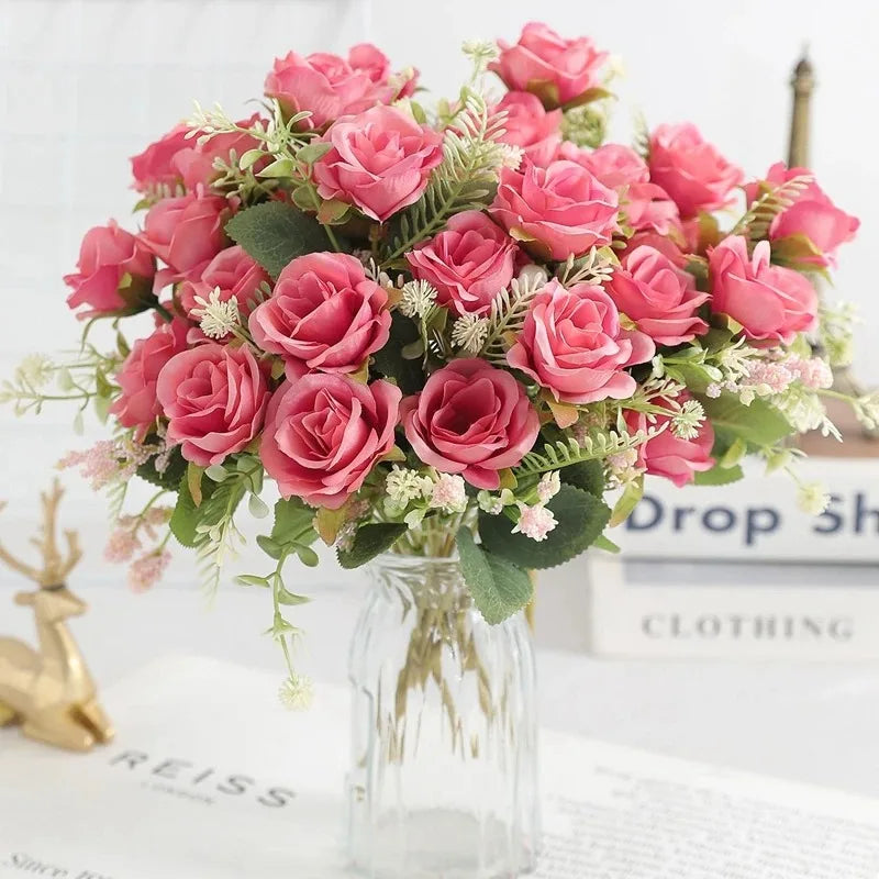 bouquet de pivoines artificielles pour mariage et décoration intérieure - vue 10 sur 15