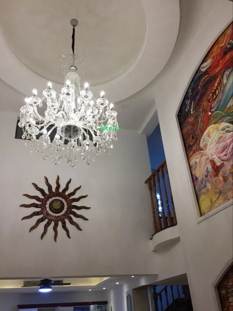 lustre en cristal de luxe pour hôtels et projets d'éclairage - vue 3 sur 7