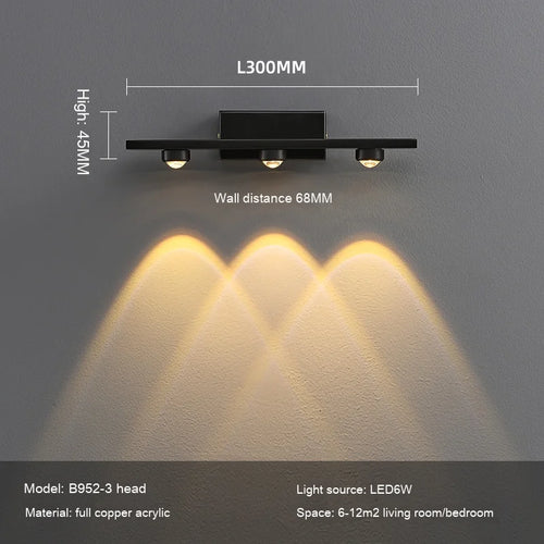 Minimalist nordic copper wall light for elegant interiors