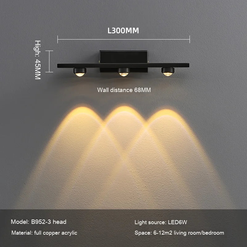 Minimalist nordic copper wall light for elegant interiors