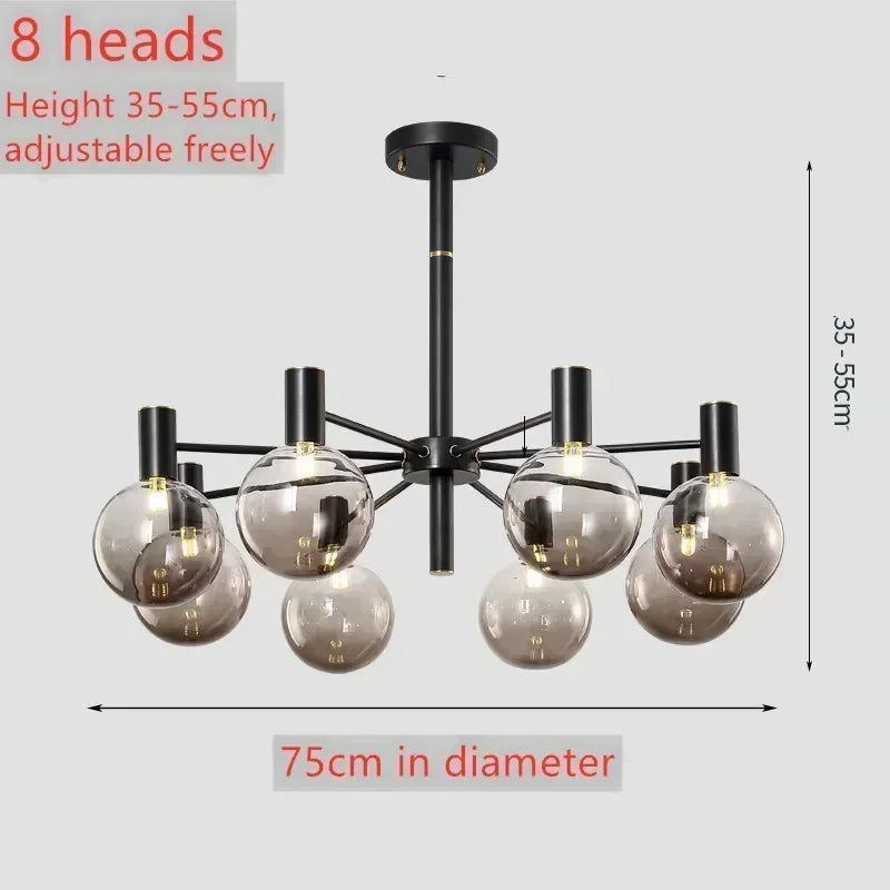 Nordic minimalist glass pendant light for modern decor - vue 10 sur 14