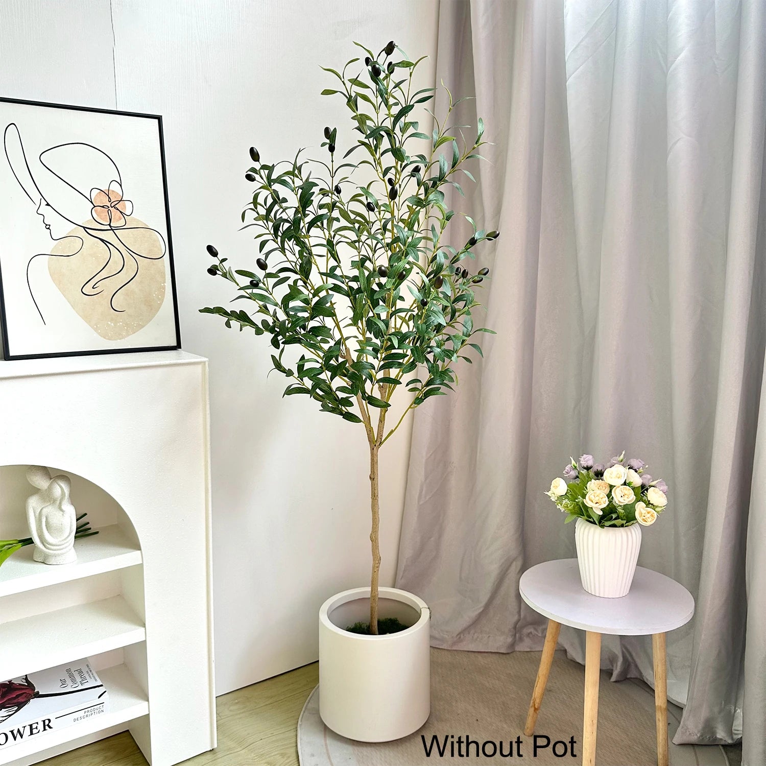 branche d'olivier artificielle pour décoration intérieure et mariage - vue 5 sur 7