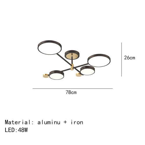 Minimalist LED ceiling light with 3 colour temperatures decorative indoor fixture - vue 14 sur 30