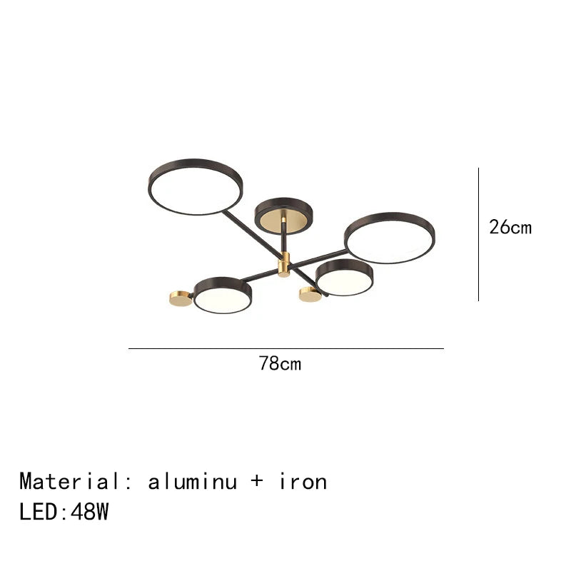 Minimalist LED ceiling light with 3 colour temperatures decorative indoor fixture - vue 13 sur 30