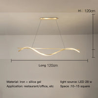Minimalist aluminium and iron pendant light for home decor